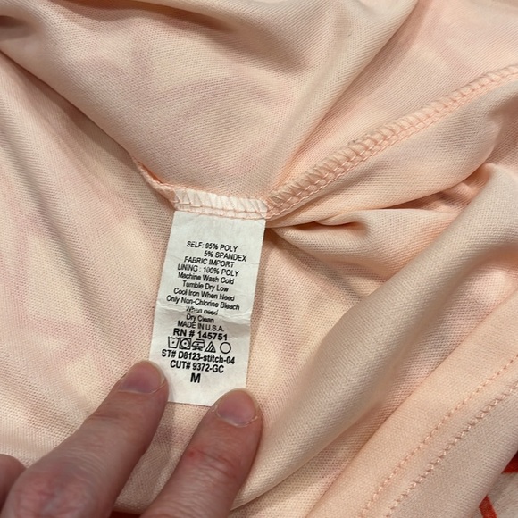 Stitch Fix 41 Hawthorn | Faux Wrap Dress | Pink Red Renesme Geo | Medium - Picture 10 of 11